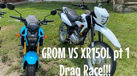 Honda Grom Vs Honda Xr L Drag Race Small Cc Dual Sport Enduro Vs