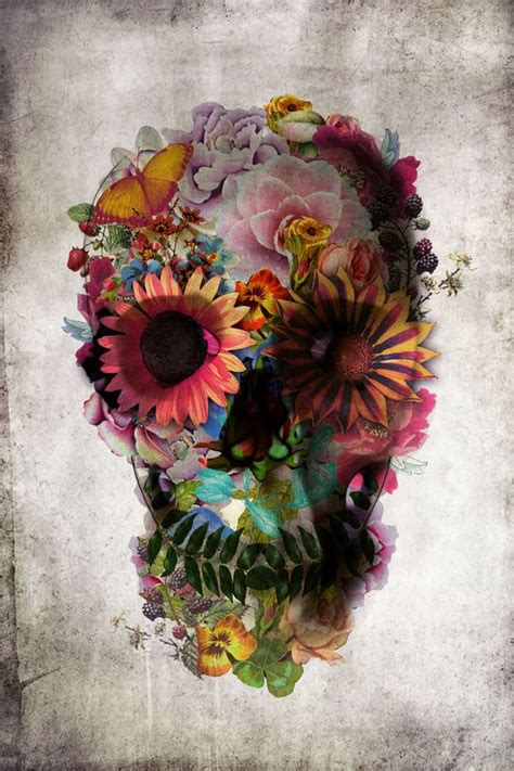 Skulls With A Twist Skull Art Flower Skull Floral Skull