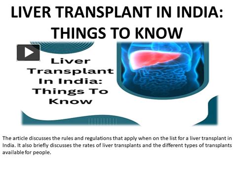 Ppt Facts Regarding Liver Transplantation In India Powerpoint Presentation Free To Download