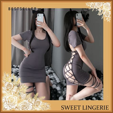 Jual Gaun Lingeri Lingerie Set Baju Tidur G String Malam Pertama Wanita