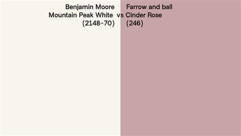 Benjamin Moore Mountain Peak White 2148 70 Vs Farrow And Ball Cinder