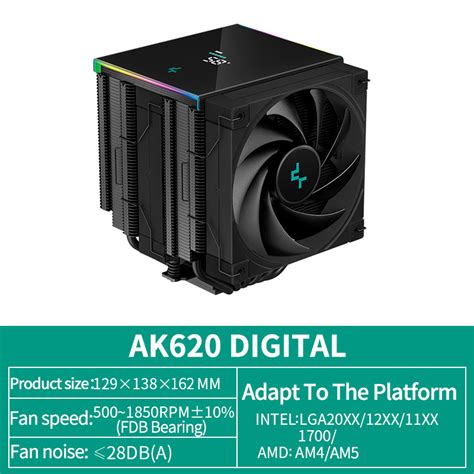 Deepcool AK620 Digital Pro Digital Standard White Zero Dark CPU