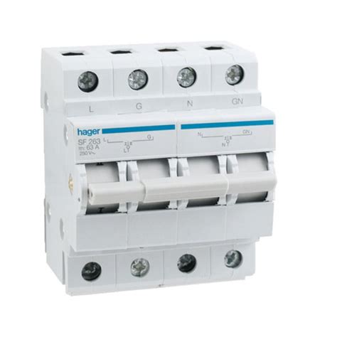 Triple Phase 415v Hager 63 A Four Pole MCB Making Capacity 10ka At Rs