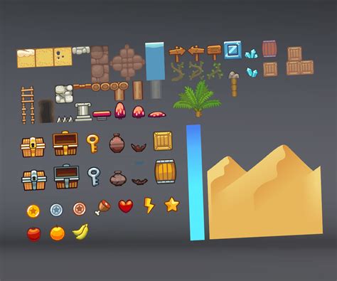 Desert Platformer Level Tileset Game Art Partners