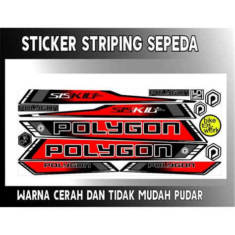 Jual Kaffa Stiker Sticker Sepeda Polygon Striping Decal Sepeda Polet