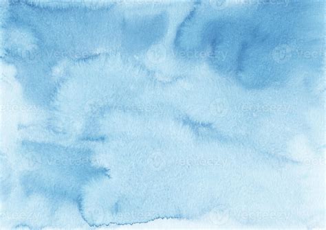 Watercolor Light Blue Background With Copy Space Azure Blue Stains On