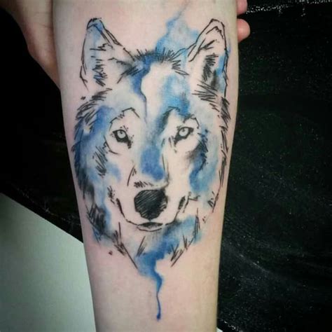 Wolf Watercolour Tattoo Pretty Tattoos Watercolor Tattoo Tattoos