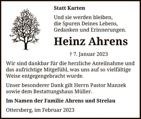 Traueranzeigen Von Heinz Ahrens Trauer Kreiszeitung De