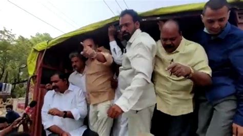 Ex Minister Devineni Uma Tdp Leaders Held While Protesting Mlc Ashok