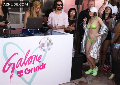 Charli XCX Sexy In Green Bikini At Coachella In Palm Springs AZNude