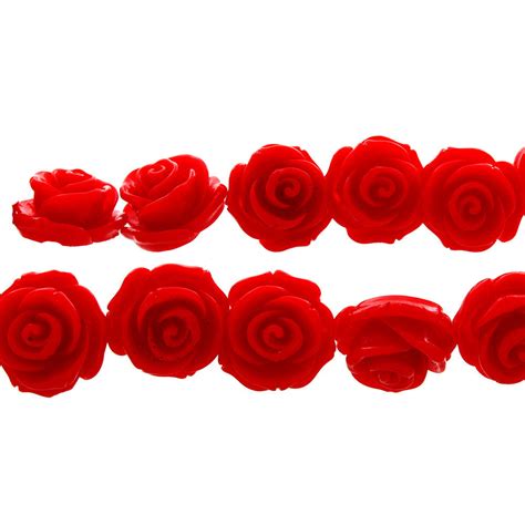 Resin Plastic Rose 23 Mm Strand Eloxite