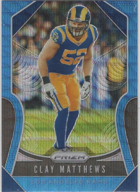 2019 Panini Prizm Clay Matthews Sky Blue Wave Prizm 199 EBay