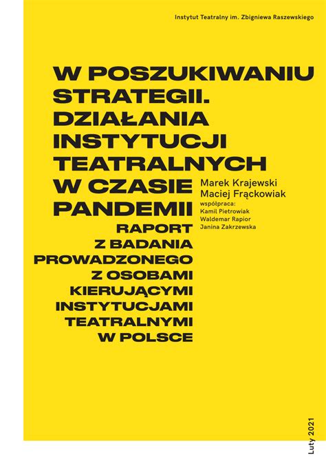 PDF RAPORT Z BADANIA PROWADZONEGO Z OSOBAMI KIERUJĄCYMI INSTYTUCJAMI