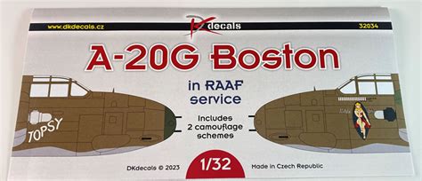 Dk Decals Item No 32034 A 20g Boston In Raaf Service Review By Fran