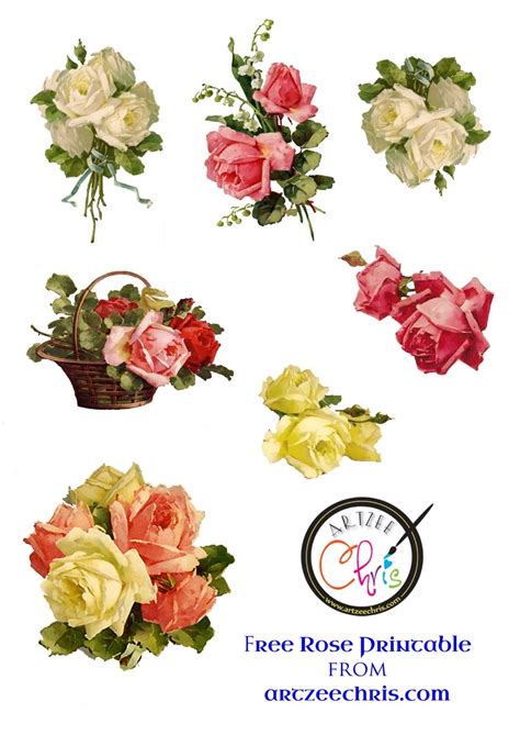 Free Printable Scrapbook Cutouts Free Printable Of Victorian Roses