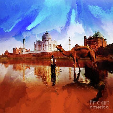 Taj Mahal 091 Painting By Gull G Pixels