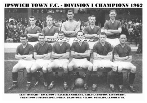 Ipswich Town Fcteam Print 1962 Division 1 Champion Ebay