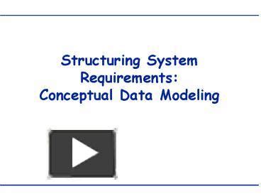 Ppt Structuring System Requirements Conceptual Data Modeling