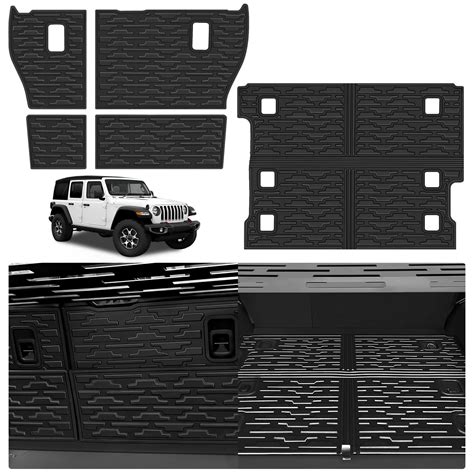 Jtyzsm Cargo Mat For 2018 2019 2020 2021 2022 2023 Jeep Wrangler Jl Cargo Liner Tpe Trunk Mat