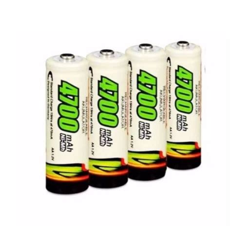 Pilha Recarregável AA 4700 mAh Glacier Loja Nazéca NAZÉCA Uma