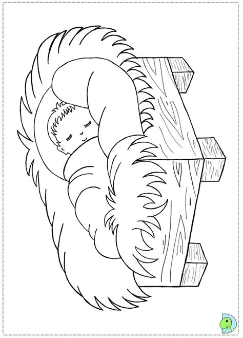 Nativity coloring page- DinoKids.org