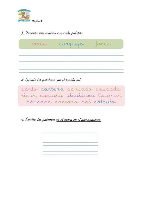 Escritura Worksheet For 1º Y 2º Live Worksheets