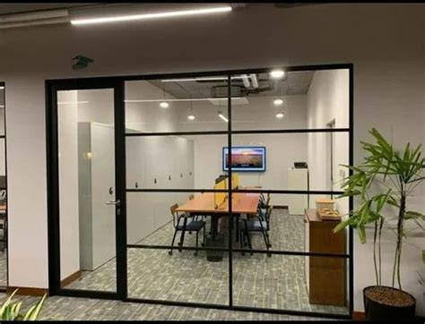 Plain Black Aluminum Glass Office Partitions At Rs 650 Sq Ft In Hyderabad Id 26497715162