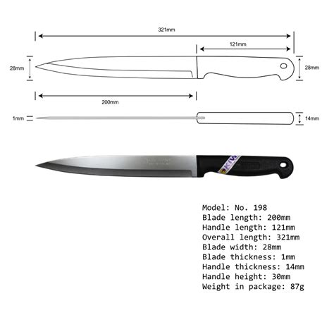 Narrow Blade Carving Knife Plastic Handle Chopchopchop Co Uk