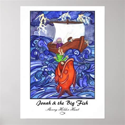 Jonah & the Big Fish Print-Customized Poster | Zazzle.com