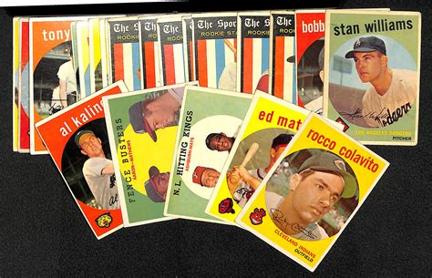 Lot Detail Lot Of 24 1959 Topps Baseball Cards W Kaline