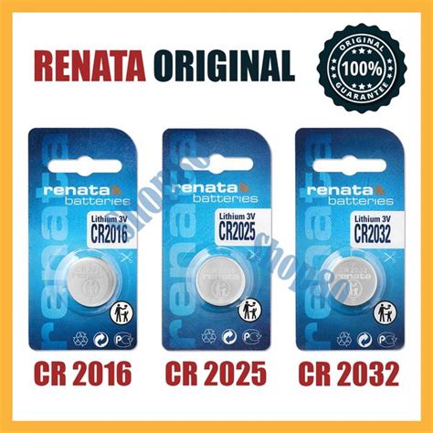 Jual Renata CR 2016 2025 2032 Original Lithium 3V Baterai Battery