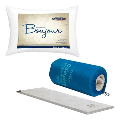 Kit Travesseiro Bonjour Colchonete Solteiro Camping Ort Bo Mercadolibre