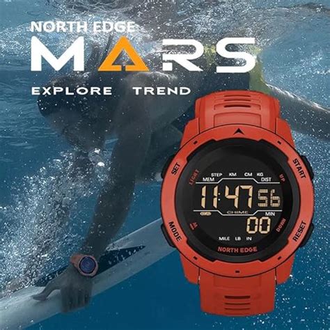 North Edge Mars Reloj Digital Resistente Para Hombre Para Exte