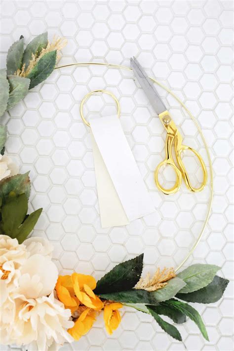 Modern Hoop Wreath DIY A Beautiful Mess