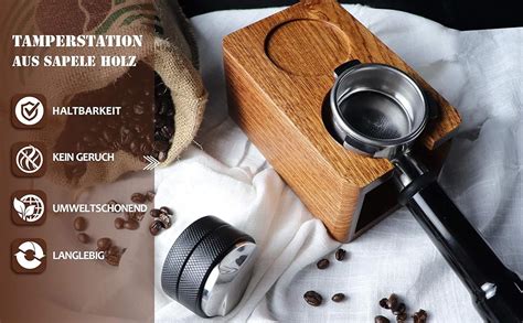 Kyonano Tamperstation Mm Tamping Station Aus Sapele Holz Espresso