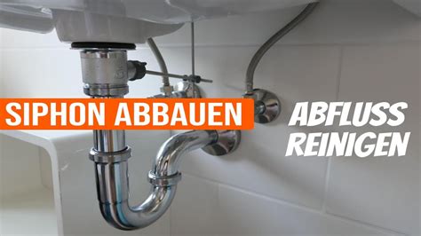 Waschbecken Abfluss Verstopft Siphon Abbauen Und Reinigen Youtube