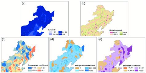 Gwr Model Results Spatial Distribution Of Local R Value A Model