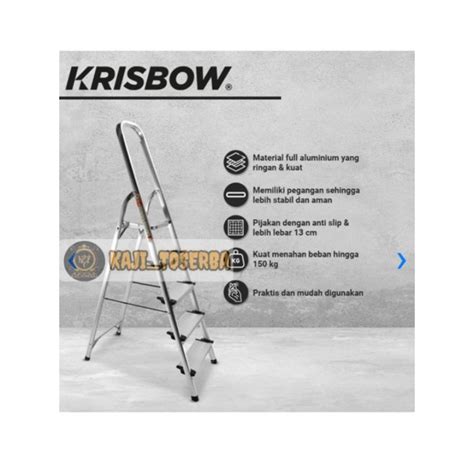 Jual Krisbow Tangga Lipat Aluminium Wide Step Shopee Indonesia