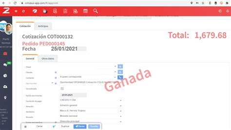Reactivando Una Cotizaci N En Crm Zeus Expertos Erp