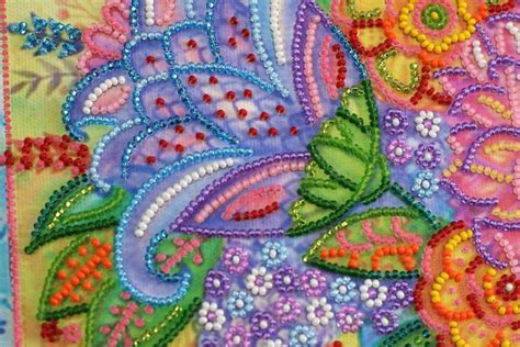 Bead Embroidery Kit On Art Canvas Summer Palette Abris Art Etsy Uk