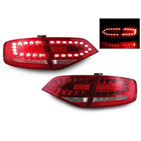 Car Truck Tail Lights JDM Red Clear Outer Left Right Euro Tail Lights