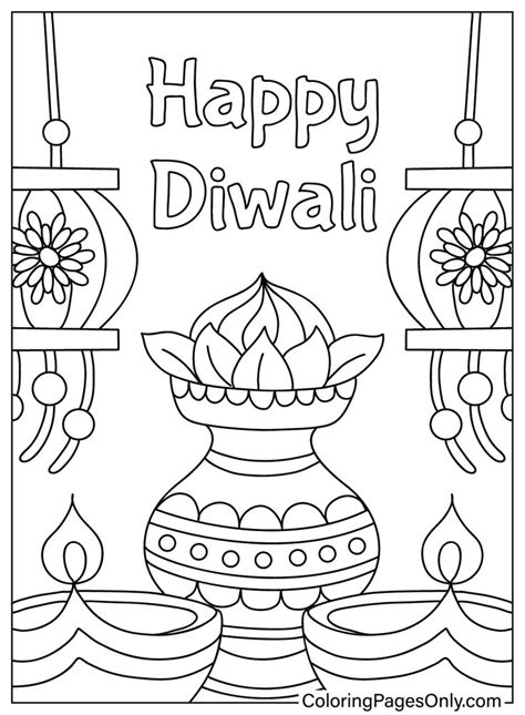 Diwali Coloring Pages Coloringpagesonly Diwali Activities