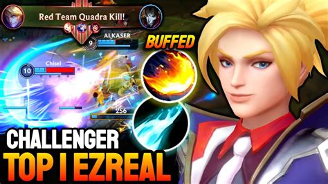 Wild Rift Ezreal Buff Top Ezreal Quadrakill Gameplay Challenger