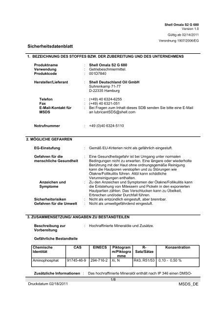 Sicherheits Datenblatt Pdf Schmierstoff Datenbank