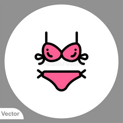Symbole De Signe D icône De Vecteur De Bikini Illustration de Vecteur