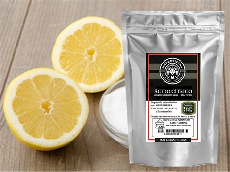 Acido Cítrico En Polvo X250g 1 2 Libra Grado Alimentario MADRETIERRA