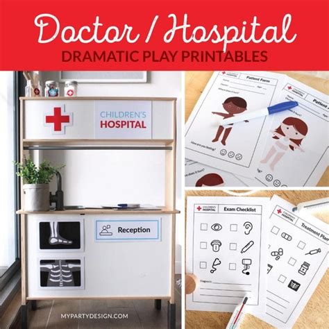 Doctor Dramatic Play Set Hospital Or Doctors Practice Pretend Play