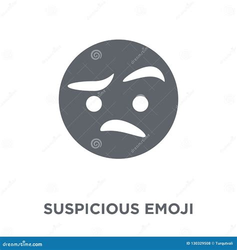 Suspicious Emoji Icon From Emoji Collection Stock Vector