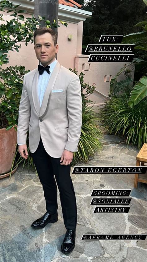 Taronhasmyheart Taron Egerton Instagram Suit Jacket