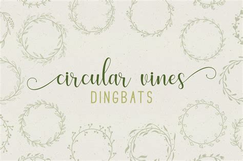 Circular Vines Dingbat Font By Creative Fabrica Fonts · Creative